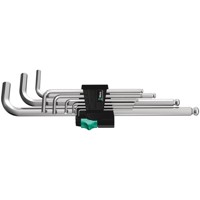 Produktbild von Wera® - Winkelschlüssel-Satz gestellverchromt 950PKL/9SM N Hex-Plus/Kugelkopf, 