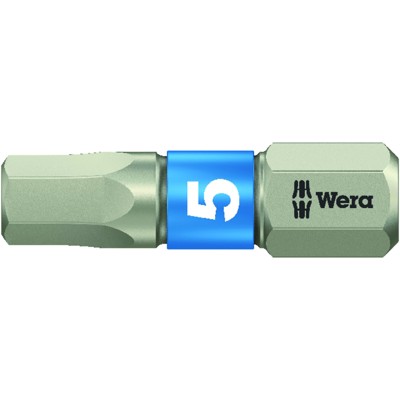 Produktbild von Wera® - Bit 1/4" DIN 3126 C6,3 Hex 5 x25mm rostfrei