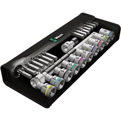 Produktbild von Wera® - Zyklop metal switch Umschalt-Knarrensatz, 1/2", metrisch, 28-teilig 810