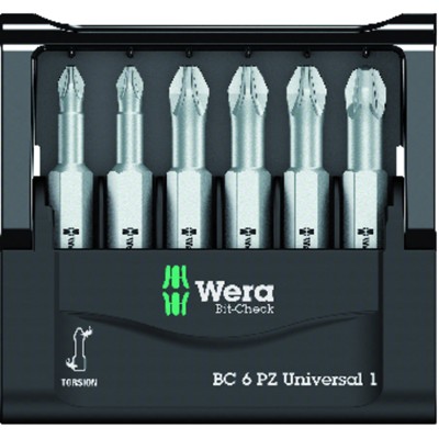 Produktbild von Wera® - Bit-Sortiment Bit-Check 6 PZ Universal 1, 6-teilig