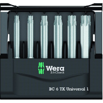 Produktbild von Wera® - Bit-Sortiment Bit-Check 6 TX Universal 1, 6-teilig