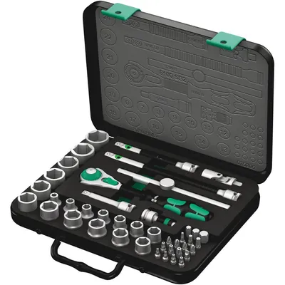 Produktbild von Wera® - Steckschlüssel-Sortiment Zyklop Speed 8100 SB 2, 3/8" 43-teilig im Blec