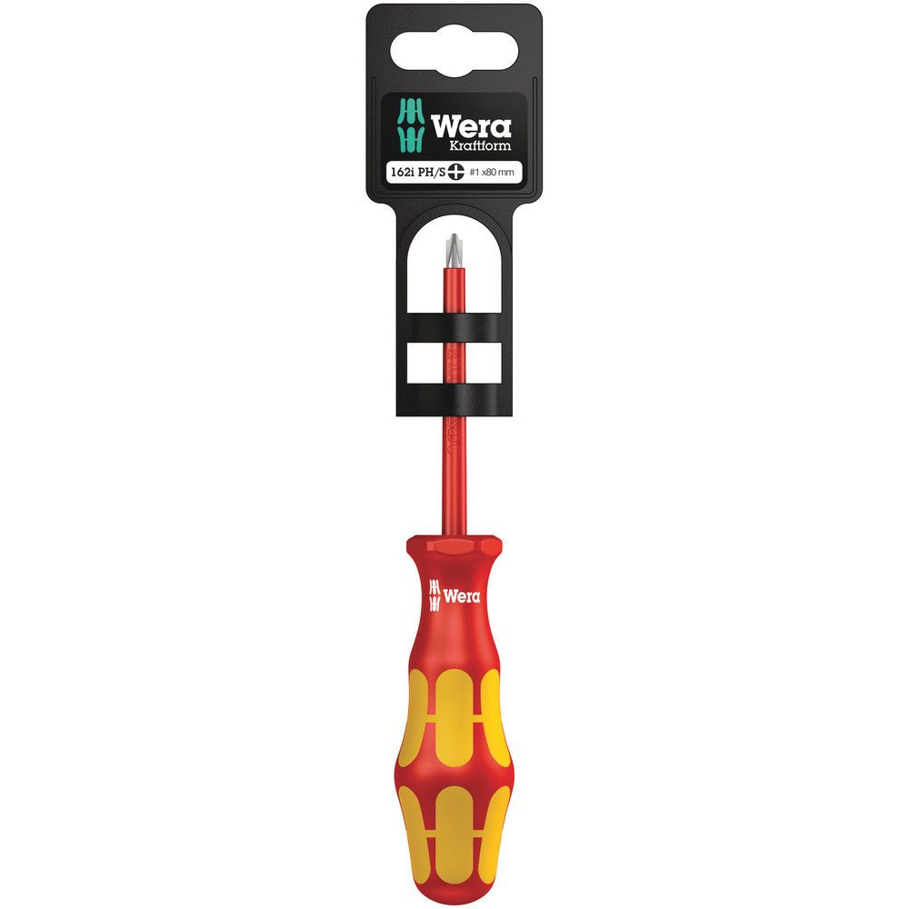 Wera® Schraubendreher SL/PH 162 i PH/S SB VDE Kunststoff erg.gef. SL/PH1x80mm SB Produktbild img1 L