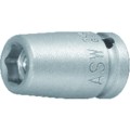 Produktbild von ASW - Kraft-Steckschlüssel-Einsatz 1/4" 13mm Magn.