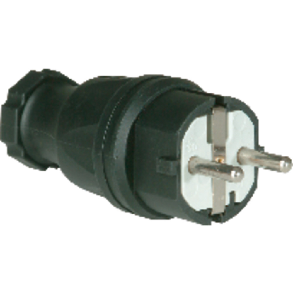 Schutzkontakt-Stecker, Gummi, IP44 250 V, 16 A Produktbild img1 L