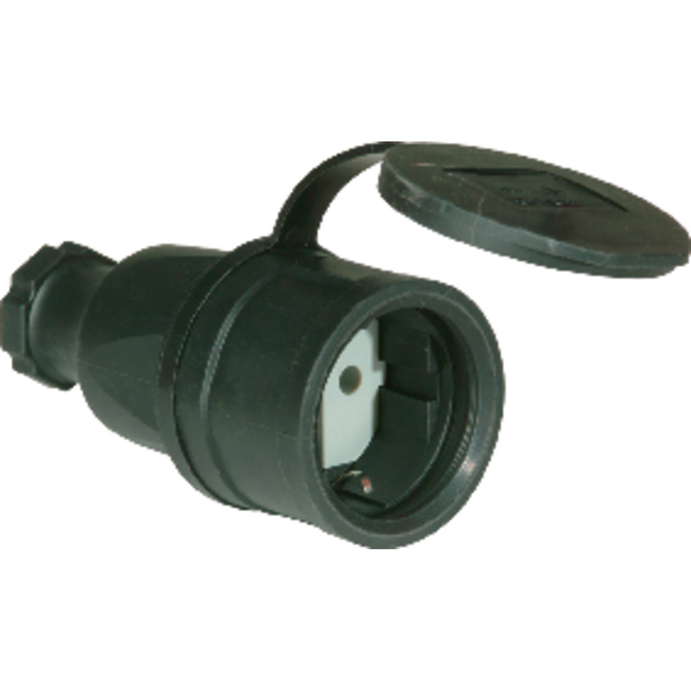 Schutzkontakt-Kupplung, Gummi, IP44 250 V, 16 A Produktbild img1 L