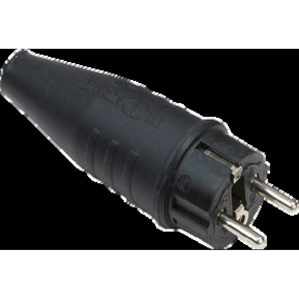 Schutzkontakt-Stecker, Vollgummi, schwere Ausführung Produktbild img1 L