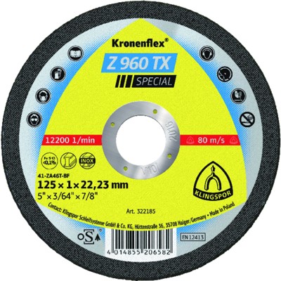 Produktbild von KLINGSPOR - Trennscheibe Z 960 TX 125 x 1,0mm