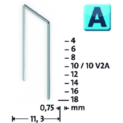 Produktbild von Novus - Klammer Typ 53/10, 5.000 Stück