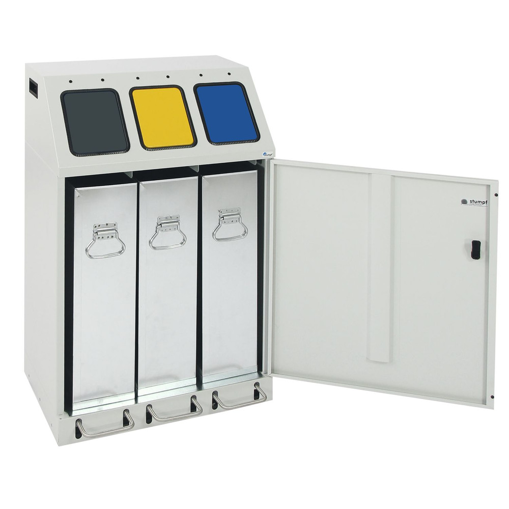 stumpf® Wertstoffsammler 580 x 380 x 920mm, RAL 7035 Produktbild img2 L
