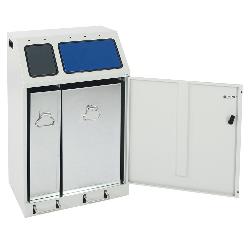 stumpf® Wertstoffsammler 580 x 380 x 920mm, RAL 7035 Produktbild img2 L