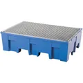 asecos Auffangwanne PE 2-Fass mit verzinktem Rost 865x1245mm Produktbild img2 S