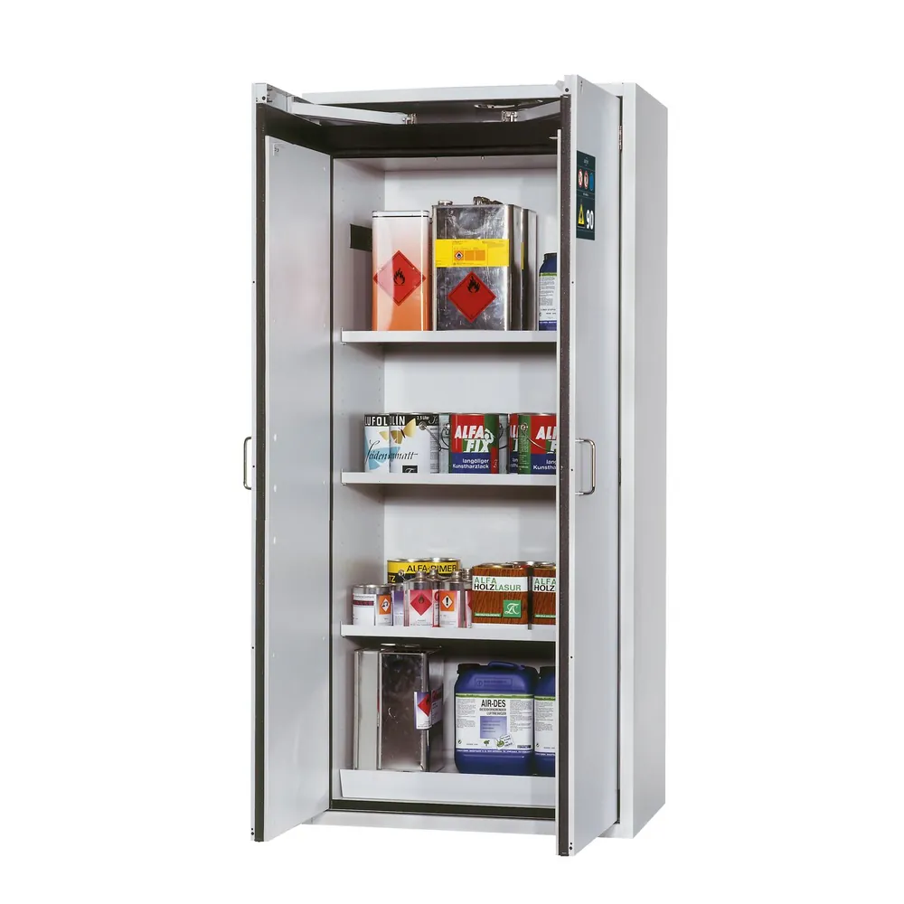 asecos Sicherheitsschrank S90.196.090.WDAS Typklasse 90 mit 2 Flügeltüren, feststellbar H 1968 B 896 Produktbild img1 L