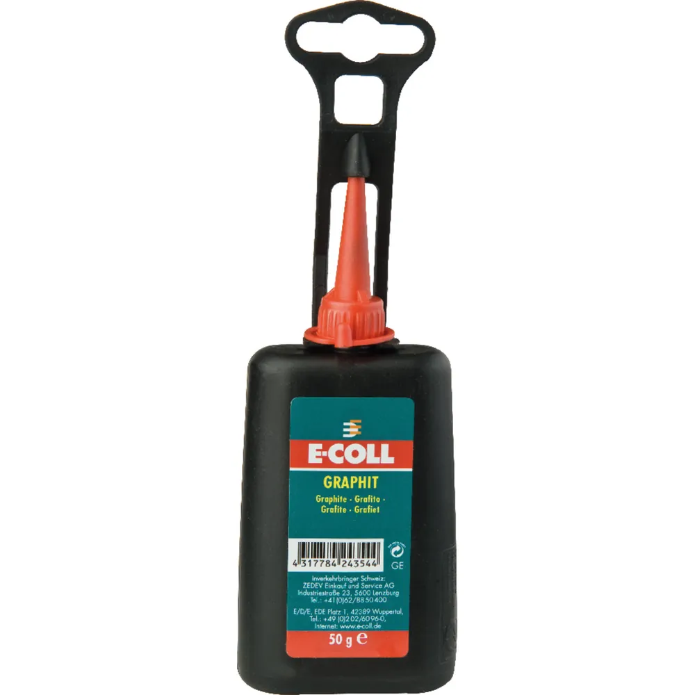 E-COLL Graphit fettfrei, fein vermahlenes Gleit- und Schmiermittel 50gr Flasche Produktbild img2 L