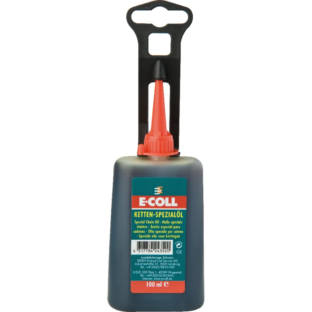 E-COLL Ketten-Spezialöl wasserabweisend, gutes Kriechvermögen 100ml Flasche Produktbild img2 L