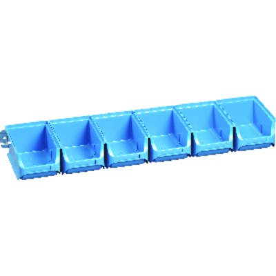 Produktbild von allit® - Sichtboxen-Set blau 613x165x75mm