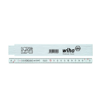 Wiha Gliedermaßstab Longlife® 2m Metrisch, 10 Glieder (27057) Weiß