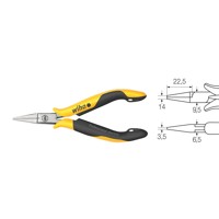 Produktbild von Wiha® - Flachzange Z 38 0 04 ESD flach, spitz zulaufend Mehrkomponenten 120mm