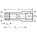 Produktbild von STAHLWILLE® - 1/2" (12,5mm) Steckschlüsseleinsatz Spline SW.7/16" L.50mm