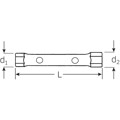 Produktbild von STAHLWILLE® - Doppelsteckschlüssel SW.36 x 41mm L.225mm