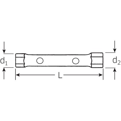 Produktbild von STAHLWILLE® - Doppelsteckschlüssel SW.36 x 41mm L.225mm