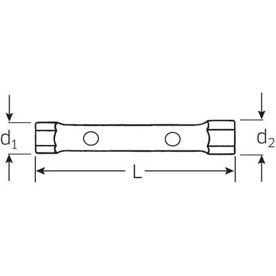 Produktbild von STAHLWILLE® - Doppelsteckschlüssel SW.8 x 9mm L.110mm