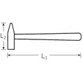 Produktbild von STAHLWILLE® - Schlosserhammer 500 g L.320mm