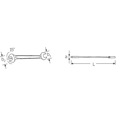 Produktbild von STAHLWILLE® - Doppelmaulschlüssel MOTOR SW.10 x 13mm L.171mm