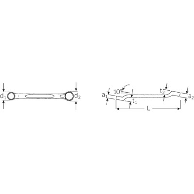 Produktbild von STAHLWILLE® - Doppelringschlüssel SW.1/2 x 9/16" L.141mm