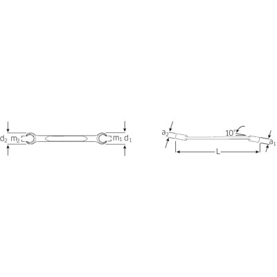 Produktbild von STAHLWILLE® - Offener Doppelringschlüssel abgew. OPEN-RING SW.5/16 x 3/8" L.145