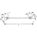 Produktbild von STAHLWILLE® - Doppel-Gelenkschlüssel FLEXI SW.12 x 13mm L.228mm