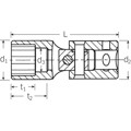 Produktbild von STAHLWILLE® - 1/4" (6,3mm) Gelenk-Steckschlüsseleinsatz SW.10mm L.38mm