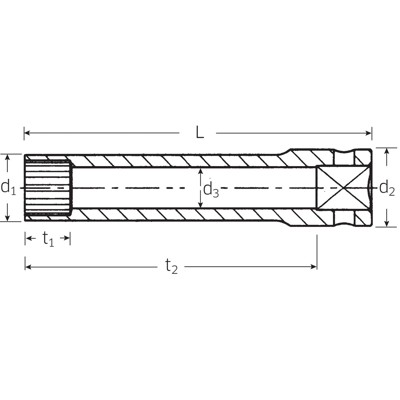 Produktbild von STAHLWILLE® - 1/4" (6,3mm) Steckschlüsseleinsatz Spline SW.7/32" L.50,8mm