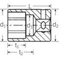 Produktbild von STAHLWILLE® - 1/4" (6,3mm) Steckschlüsseleinsatz 12-kant SW.7/16" L.23mm