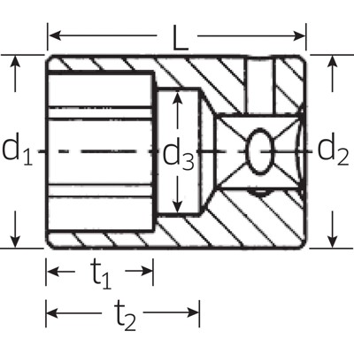 Produktbild von STAHLWILLE® - 1/4" (6,3mm) Steckschlüsseleinsatz 12-kant SW.7/16" L.23mm