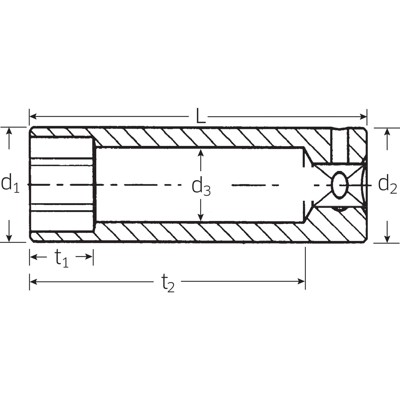 Produktbild von STAHLWILLE® - 1/4" (6,3mm) Steckschlüsseleinsatz 6-kant SW.9mm L.50mm