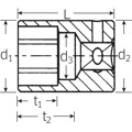 Produktbild von STAHLWILLE® - 1/4" (6,3mm) Steckschlüsseleinsatz 6-kant SW.4mm L.23mm