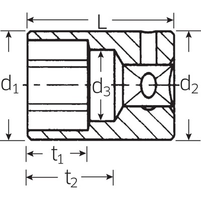 Produktbild von STAHLWILLE® - 1/4" (6,3mm) Steckschlüsseleinsatz 6-kant SW.4mm L.23mm