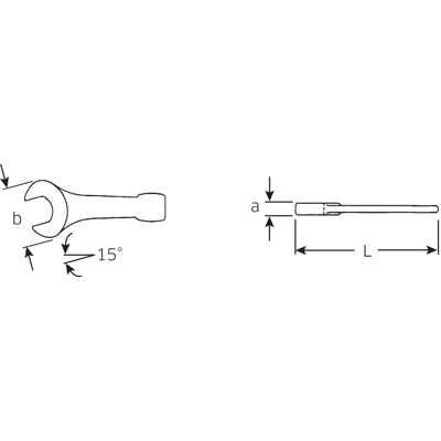 Produktbild von STAHLWILLE® - Schlag-Maulschlüssel SW.36mm L.215mm