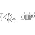 Produktbild von STAHLWILLE® - CROW-RING-Schlüssel SW.16mm Innen-4kant 3/8" L.36,1mm