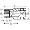 Produktbild von STAHLWILLE® - 3/8" (10mm) Steckschlüsseleinsatz Spline SW.7/16" L.28mm