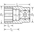 Produktbild von STAHLWILLE® - 3/8" (10mm) Steckschlüsseleinsatz SW.1/2" L.30mm