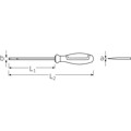 Produktbild von STAHLWILLE® - Elektriker-Schlitzschraubendreher DRALL+ 1,0mm x 5,5mm Klingen-L.