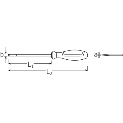 Produktbild von STAHLWILLE® - Elektriker-Schlitzschraubendreher DRALL+ 1,0mm x 5,5mm Klingen-L.