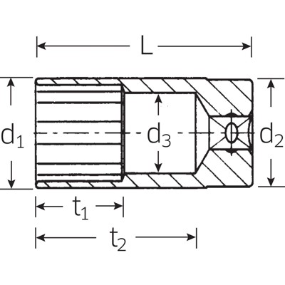 Produktbild von STAHLWILLE® - 3/8" (10mm) Steckschlüsseleinsatz SW 10mm L.54mm