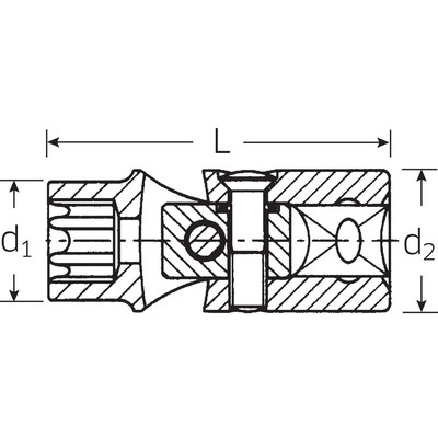 STAHLWILLE Schraubendrehereinsatz TORX T40 - 6,3 Mm (1/4 Zoll), Länge 28 Mm