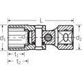 Produktbild von STAHLWILLE® - 3/8" (10mm) Gelenk-Steckschlüsseleinsatz SW.16mm L.51,5mm