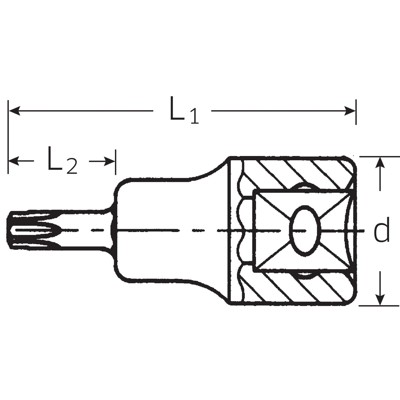 Produktbild von STAHLWILLE® - 3/8" (10mm) Schraubendrehereinsatz Größe M10 L.52mm