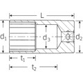 Produktbild von STAHLWILLE® - 1/2" (12,5mm) Steckschlüsseleinsatz SW 16mm - 5/8" L.83mm