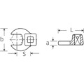 Produktbild von STAHLWILLE® - CROW-FOOT-Schlüssel SW.11/16" Innen-4kant 3/8" L.42,5mm
